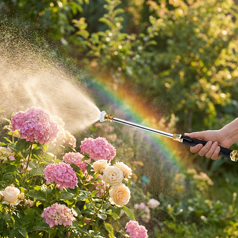 High-pressure water gun – 3 interchangeable nozzles, durable aluminium alloy & powerful