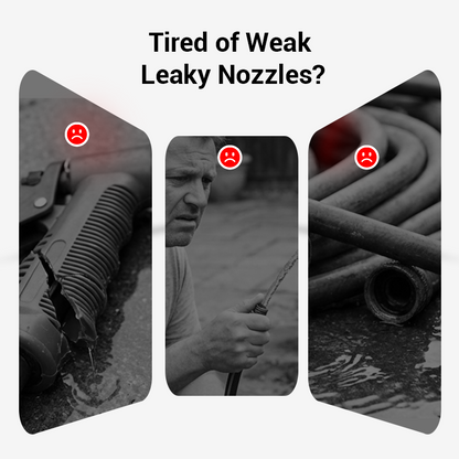 High-pressure water gun – 3 interchangeable nozzles, durable aluminium alloy & powerful
