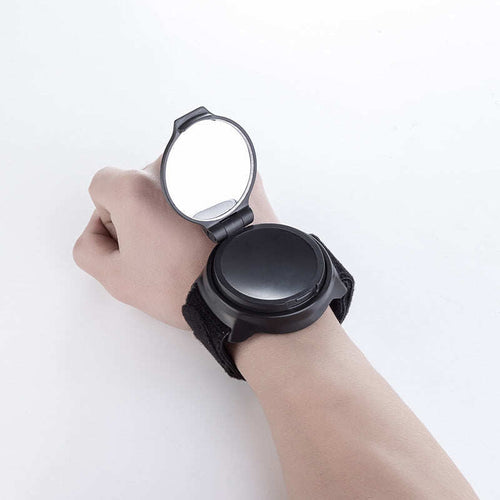 Bicycle wrist safety rear view mirror